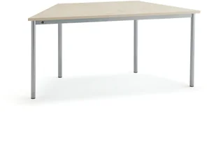 AJ Produkty Biurko SONITUS TRAPETS, 1600x800x720 mm, beżowe linoleum, szary aluminium - Meble do szkół i przedszkoli AJ Produkty Biurko SONITUS TRAPETS, 1600x800x720 mm, beżowe linoleum, szary aluminium - Meble do szkół i przedszkoli - miniaturka - grafika 1