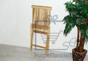 Garthen Składane krzesło ogrodowe Gardenay z drewna tekowego - Fotele i krzesła ogrodowe - miniaturka - grafika 3