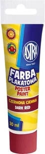 Astra Farby plakatowe w tubie ASTRA 30ml - czerwona ciemna FA91AST - Farby i media malarskie - miniaturka - grafika 3