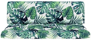 vidaXL Poduszki na sofę z palet, 2 szt., wzór w liście - Poduszki ogrodowe - miniaturka - grafika 4
