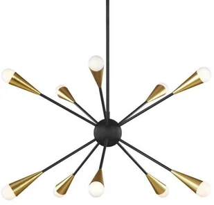 Feiss Industrialna LAMPA wisząca FE-JAX10-MB Elstead metalowa OPRAWA loftowy ZWIS pająk explosion mosiądz czarny FE-JAX10-MB - Lampy sufitowe - miniaturka - grafika 4