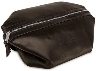 Kemer Elegancka skórzana kosmetyczka męska Brąz 9564-0 - Kosmetyczki, organizery i kuferki - miniaturka - grafika 3