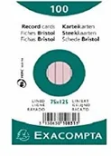 Zakładki indeksujące - Exacompta Exacompta Bristol fiszki 100 sztuk 75x125 mm różowe 10831X - miniaturka - grafika 1