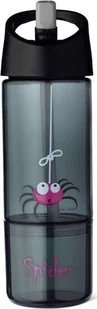 CARL OSCAR Carl Oscar Transparentny bidon ze słomką 350 ml Grey - Spider - Bidony dla dzieci - miniaturka - grafika 2