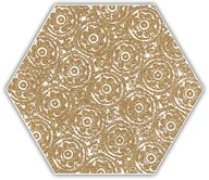 Płytki ceramiczne - Paradyż Shiny Lines Gold Heksagon Inserto F 19,8x17,1 - miniaturka - grafika 1