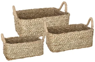 Atmosphera Zestaw trzech prostokątnych koszy dekoracyjnych z uchwytami wykonanych z wikliny B07GS983D5 - Kosze wiklinowe Atmosphera Zestaw trzech prostokątnych koszy dekoracyjnych z uchwytami wykonanych z wikliny B07GS983D5 - Kosze wiklinowe - miniaturka - grafika 1