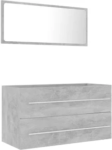 VidaXL Lumarko 2-częściowy zestaw mebli łazienkowych, szarość betonu, płyta 804849 VidaXL - Meble łazienkowe - miniaturka - grafika 26
