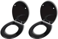 Deski sedesowe - Deski sedesowe, 2 szt., MDF, czarne - miniaturka - grafika 1