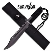 Noże - USA DUŻY NÓŻ SURVIVOR OSTRZE STAŁE 34 cm HK-769BK - miniaturka - grafika 1