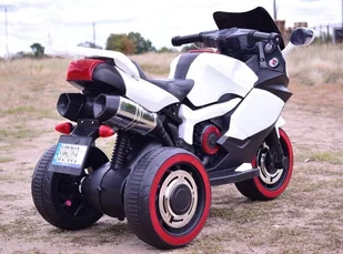 Super-Toys DUŻY MOTOR ŚCIGACZ STRONG 2 EXCLUSIVE, ŚWIECĄCE KOŁA/DLX518 DLX-518-BIAŁY - Pojazdy elektryczne dla dzieci - miniaturka - grafika 11