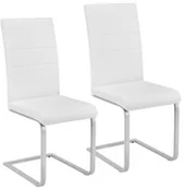 Krzesła - TecTake 2 krzesła do jadalni biały 402550 - miniaturka - grafika 1