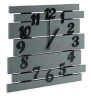 Zegary - Szary zegar ścienny z drewna H5-L23 - miniaturka - grafika 1