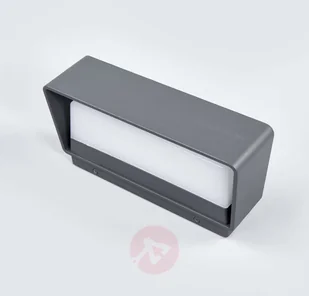 LAMPENWELT.COM Logan prosty, zewnętrzny kinkiet LED, IP65 - Lampy ogrodowe - miniaturka - grafika 5