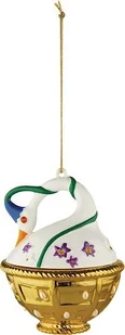 Alessi - Cigno Di Primavera - kula dekoracyjna - porcelana - złota - 7,8 x 7,4 x 10,5 cm MJ16 10 - Ozdoby bożonarodzeniowe - miniaturka - grafika 2