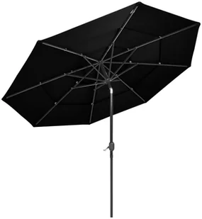vidaXL 3-poziomowy parasol na aluminiowym słupku, czarny, 3 m 313874 - Parasole ogrodowe - miniaturka - grafika 4