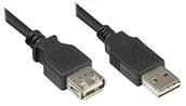 Kable USB - Good Connections Kabel przedłużający USB 2.0 Easy wtyczka A do gniazda A, czarny, 0,5 m, 2511-EU005 - miniaturka - grafika 1