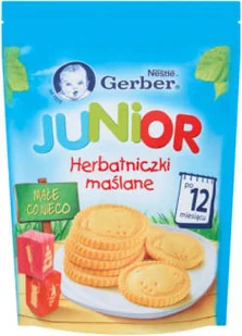 Gerber Junior, Herbatniczki maślane, 180 g, 12m+ - Desery dla dzieci - miniaturka - grafika 3