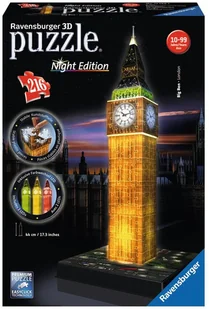 Ravensburger Puzzle 3D Big Ben Night Edition 216 - Puzzle - miniaturka - grafika 3