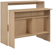 Stoły - vidaXL Stół barowy z 2 blatami, dąb, 130 x 40 x 120 cm - miniaturka - grafika 1