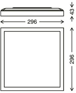 Briloner Lampa sufitowa LED 7362, 29 x 29 cm, czarna - Lampy sufitowe - miniaturka - grafika 3