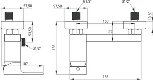 Deante Bateria natryskowa czarna ANEMON BIS - Baterie wannowe i prysznicowe - miniaturka - grafika 2