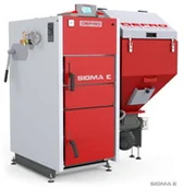 Piece i kotły grzewcze - Defro KOCIOŁ SIGMA E 69 KW PODAJNIK LEWY 5 KLASA - SIGMA E 69KW - miniaturka - grafika 1