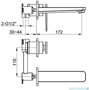 Kohlman Wexpo bateria umywalkowa podtynkowa chrom QW180W | - Baterie podtynkowe - miniaturka - grafika 2