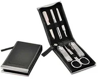 Akcesoria do paznokci - Three Seven Zestaw do manicure Black 6 narzędzi - miniaturka - grafika 1