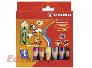 Stabilo KREDKI WOODY, PUDEŁKO 6 SZT. 8806 - Kredki, ołówki, pastele i pisaki - miniaturka - grafika 3