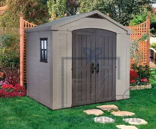 Keter Domek narzędziowy Factor, kremowy, 256,5x182x243 cm - Altany ogrodowe - miniaturka - grafika 36