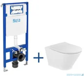 Stelaże i zestawy podtynkowe do WC - Roca Victoria zestaw podtynkowy stelaż Duplo One+miska Gap Round Rimless+deska Slim A893104470 - miniaturka - grafika 1