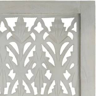 VidaXL VidaXL Parawan 5-panelowy, rzeźbiony, szary, 200x165 cm, drewno mango 285333 - Parawany - miniaturka - grafika 11