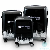 Walizki - KOMPLET ZESTAW WALIZEK 3 SZT BERWIN FLY THE WORLD WALIZKI XL+L+M a-ty M17005 - miniaturka - grafika 1