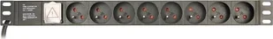 Gembird LISTWA ZASILAJĄCA RACK 19" PDU EG-PDU-014-F 1U, 16A, 8X FRANCUSKIE GNIAZDO, WTYK SCHUKO, KABEL 3M EG-PDU-014-F - Listwy zasilające - miniaturka - grafika 2