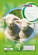 Zeszyty szkolne - Landré Landre 100050090 zeszyt 16-kartkowy A4, w wąskie linie, numer rodzaju linii 3 (z marginesem), gramatura 80 g/m, cienki, bezdrzewny papier do pisania, zestaw 10 sztuk, 3 wzory okładek 100050090 - miniaturka - grafika 1