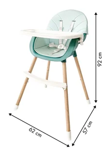 Ecotoys Fotelik krzesełko do karmienia 2w1 1472 - Krzesełka do karmienia - miniaturka - grafika 5