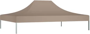 VidaXL Dach do namiotu imprezowego, 4 x 3 m, taupe, 270 g/m 315356 VidaXL - Pawilony ogrodowe - miniaturka - grafika 3