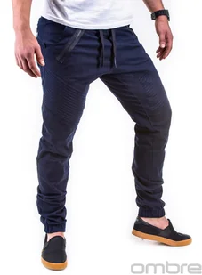 Ombre Clothing Spodnie P389 - GRANATOWE - Spodnie męskie - miniaturka - grafika 3