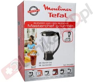 Moulinex Robot kuchenny xf634bb1 mikser stojący z tworzywa sztucznego  akcesoria dla Masterchef Gourmet  Pojemność 1,5 litra  ostrza można zdjąć, co zapewnia łatwe czyszczenie XF634BB1 - Akcesoria i części do robotów kuchennych - miniaturka - grafika 2