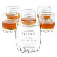 Szklanki - Murrano Szklanki grawerowane sylwana x6 minister dla urzędnika 6xSZS-024 - miniaturka - grafika 1