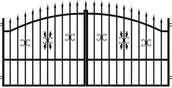 Ogrodzenia - Polargos Brama dwuskrzydłowa ELIZA III 300 x 150 cm - miniaturka - grafika 1