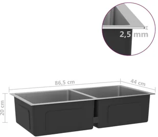 VidaXL Lumarko Ręcznie robiony zlew kuchenny z sitkiem, stal nierdzewna! 51522 VidaXL - Zlewozmywaki VidaXL Lumarko Ręcznie robiony zlew kuchenny z sitkiem, stal nierdzewna! 51522 VidaXL - Zlewozmywaki - miniaturka - grafika 9