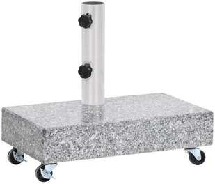 vidaXL Stojak pod parasol jasnoszary 45x25x8,3 cm granitowy  313666 - Pozostałe meble ogrodowe - miniaturka - grafika 5