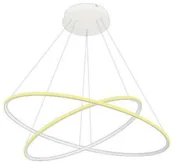 Lampy sufitowe - Mdeco LAMPA wisząca SLIM/000023/3000/W MDECO okrągła OPRAWA metalowy ZWIS LED 51W 3000K do biura ring biały - miniaturka - grafika 1