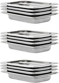 Wyposażenie lokali gastronomicznych - vidaXL vidaXL Tace gastronomiczne, 12 szt., GN 1/4 40 mm, stal nierdzewna - miniaturka - grafika 1