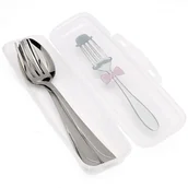 Pojemniki na sztućce - HEGA Pojemnik na Sztućce Etui Futerał Pokrowiec Podróżny Zamykany - miniaturka - grafika 1