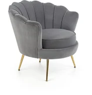 Fotele - Halmar Fotel AMORINITO popielaty - miniaturka - grafika 1