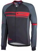Koszulki rowerowe - Rogelli Koszulka Rogelli ANDRANO długi rękaw czarno-czerwona 4940401 - miniaturka - grafika 1