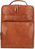 Torby na laptopy - Spikes & Sparrow Bronco Plecak skórzana 40 cm przegroda na laptopa brandy 59530B-47 - miniaturka - grafika 1