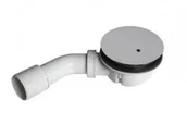 Syfony - SANPLAST 661-A0041 Syfon brodzikowy fi 90 z chromowaną klapką i z kolankiem - miniaturka - grafika 1